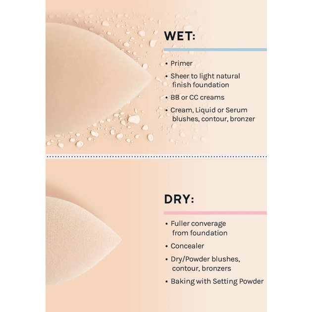 Set mút trang điểm AOA Mochi Teardrop Blenders 6 mút