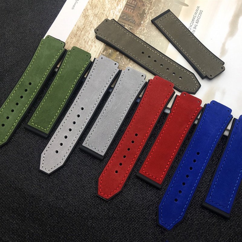 HUBLOT Dây Đeo Đồng Hồ Thay Thế Bằng Silicon Da Thật Phong Cách Trung Hoa Cổ Điển 19 * 25mm Cho Nam
