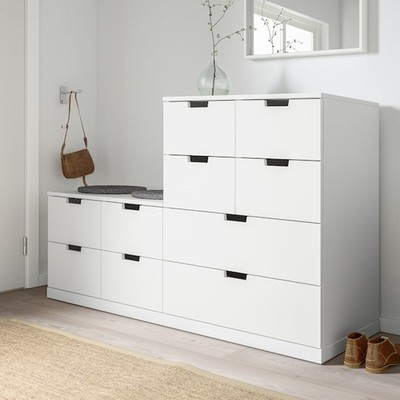 BANALDO, Tủ đựng đồ 10 ngăn kéo DRA_087, 160x47x98cm, tủ gỗ Scandi Home
