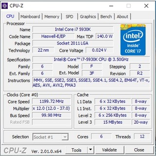 Bán CPU Intel Core i7-5930K Processor (15M Cache, up to 3.70 GHz) socket 2011-3 mạnh
