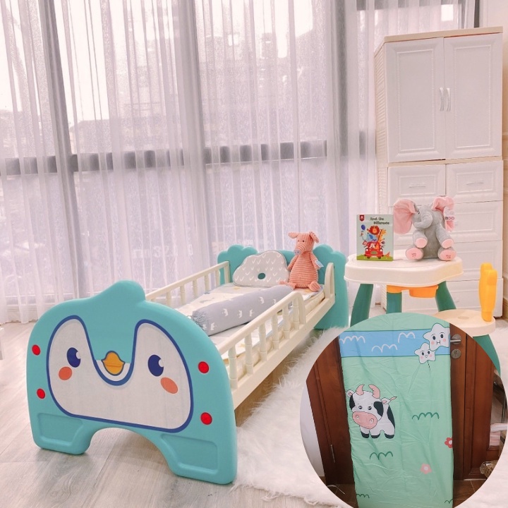 Giường nhựa cho bé ( KÈM ĐỆM) thiết kế đáng yêu, nhựa an toàn với bé, nhiều mẫu bé lựa chọn- Ankyo Store
