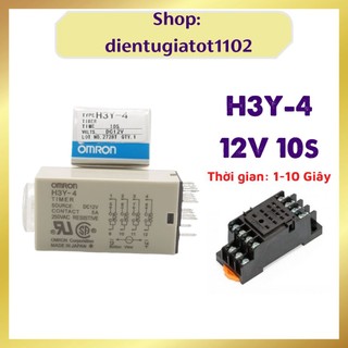 Rơ le 12V 10 giây, Relay thời Gian 12V 10S, H3Y-4, rơ le thời gian, relay omron
