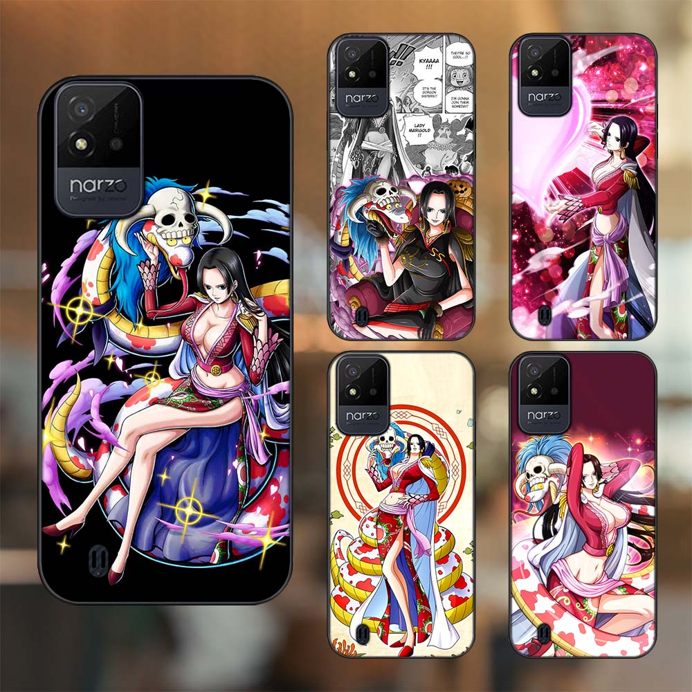 Ốp lưng Realme Narzo 50i viền đen in hình Boa Hancock One Piece Đảo Hải Tặc