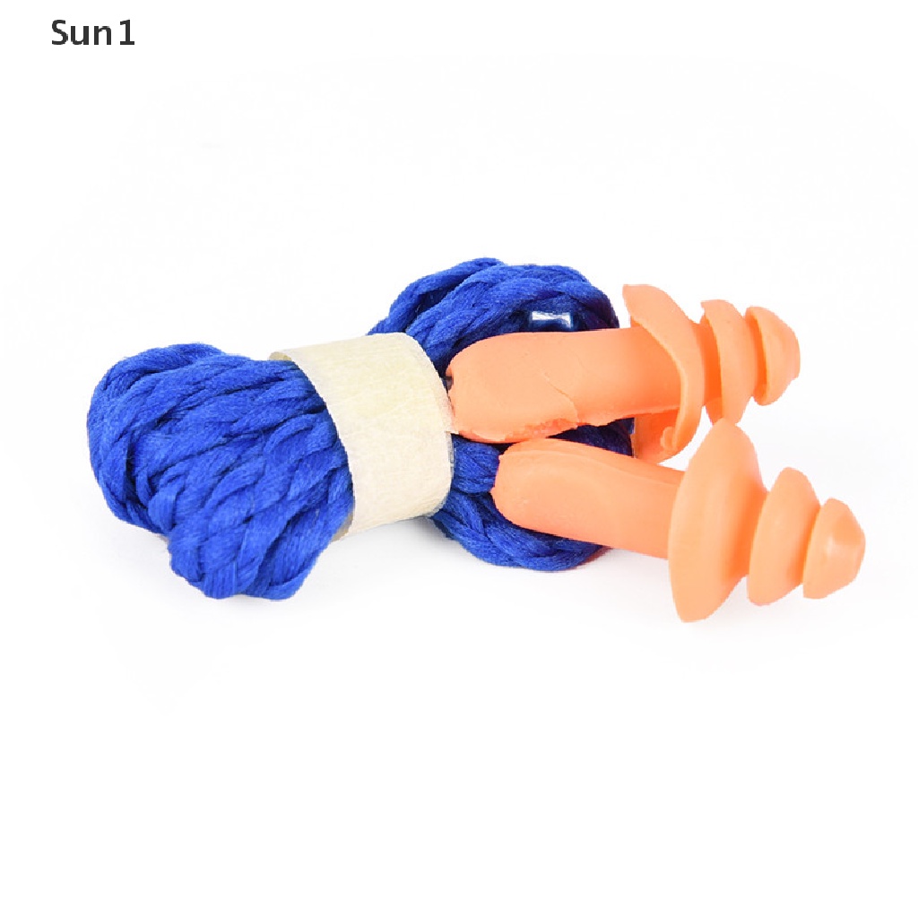 Set 1 / 10 Nút Bịt Tai Bằng Silicon Mềm Có Thể Tái Sử Dụng