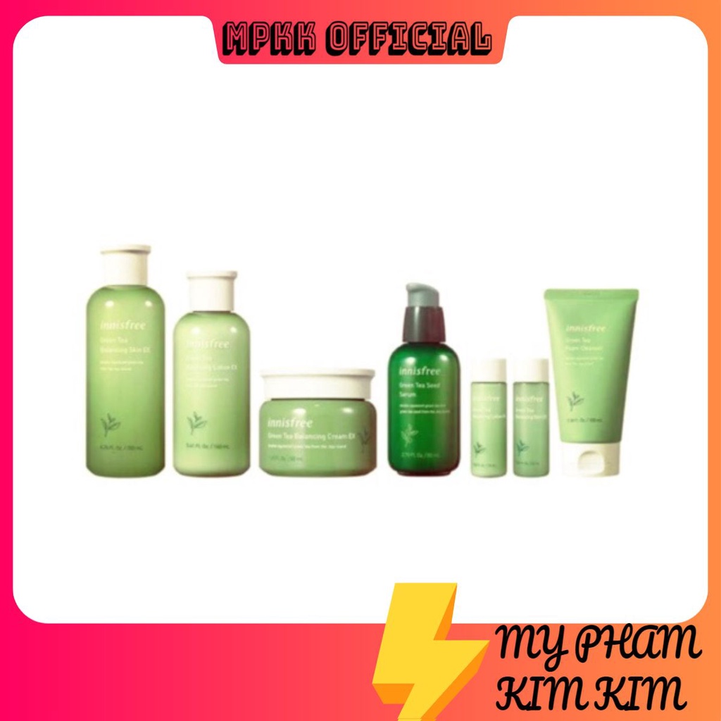 Bộ dưỡng trà xanh innisfree🌿 FREESHIP 🌿 Bộ dưỡng trà xanh innisfree 6 món- Hàng chính hãng