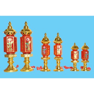 Đèn thờ kiểu lục giác thân thủy tinh cắm điện đặt bàn thờ - Đèn thờ đẹp, giá rẻ
