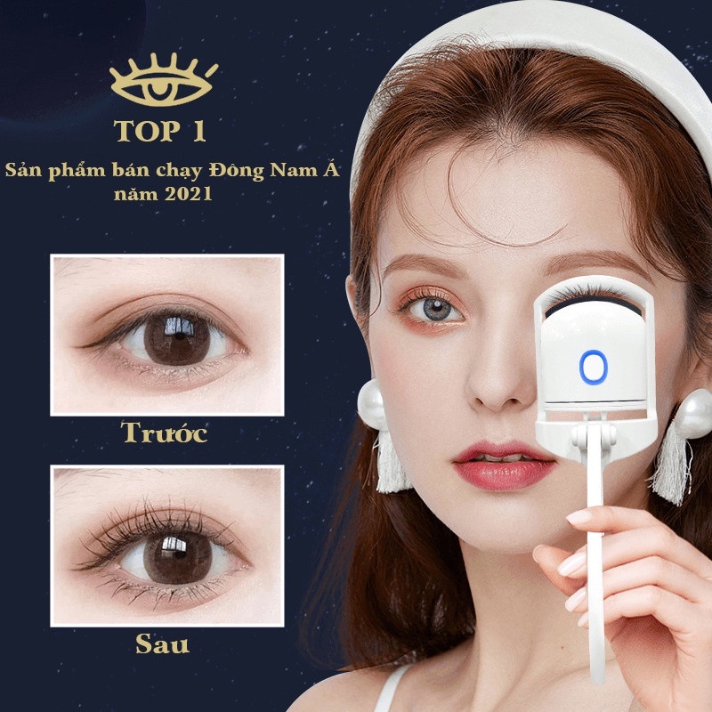 Máy uốn my nhiệt - Kẹp mi nhiệt thông minh, nhỏ gọn đa năng làm cong nhanh chóng, sạc điện