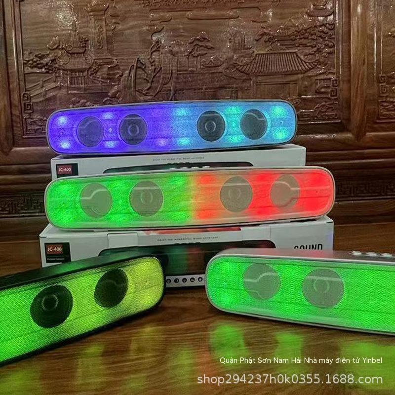 Loa Bluetooth dài kiểu mới, đèn lửa sáng tạo gia đình ngoài trời, loa siêu trầm, máy tính có dây để bàn bán buôn