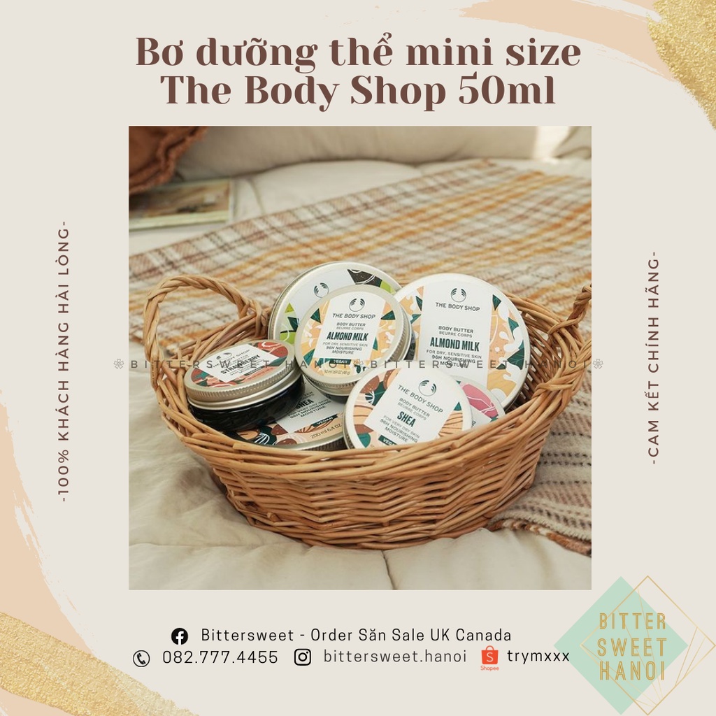 mini size body butter dưỡng thể THE BODY SHOP 50ml