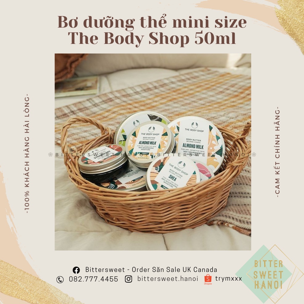 Mini size body butter dưỡng thể THE BODY SHOP 50ml