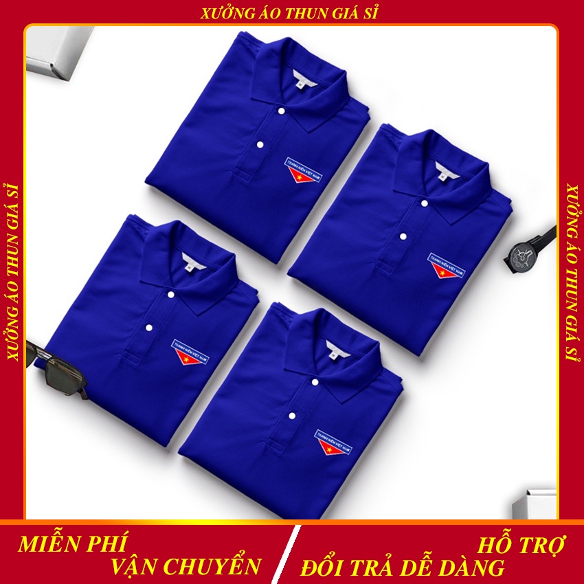 Áo Đoàn Thanh Niên, áo phông vải cá sấu thoáng mát, in bền đẹp .