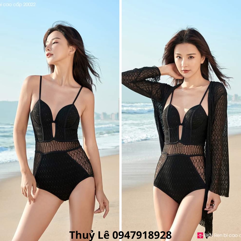 Bikini liền mảnh chấm bi SIÊU XINH kèm áo choàng cao cấp, tôn dáng thu hút mọi ánh nhìn