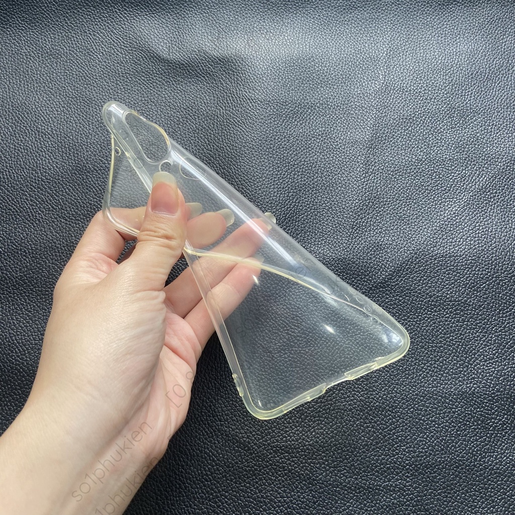 Ốp lưng Samsung A60 dẻo trong suốt viền gồ bảo vệ cam bền, đẹp