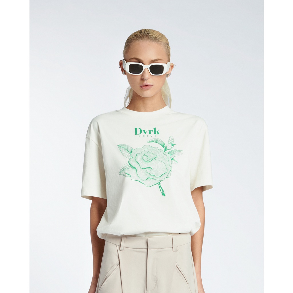 DVRK - Áo thun ngắn tay cổ tròn Privé Gardenia Dotted Logo Tee -DVRK-23SS