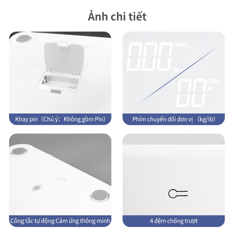 Simplus Cân Điện Tử TZCH001 Cân Sức Khỏe Sử Dụng Gia Đình Mặt Kính Sang Trọng - Bảo Hành 1 Năm 1 Đổi 1