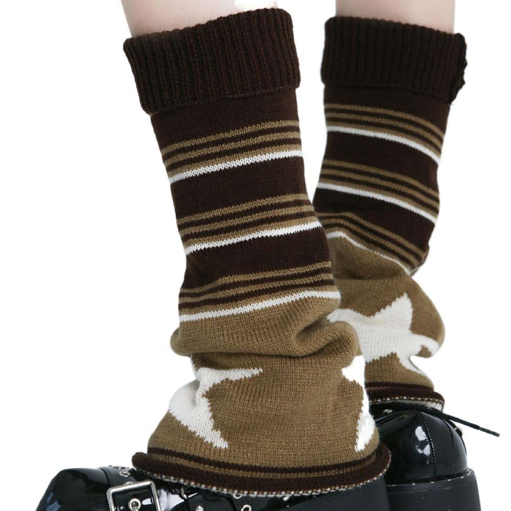 Vỏ Bọc Chân Dệt Kim Phong Cách Gothic Harajuku Ngọt Ngào Cho Nữ