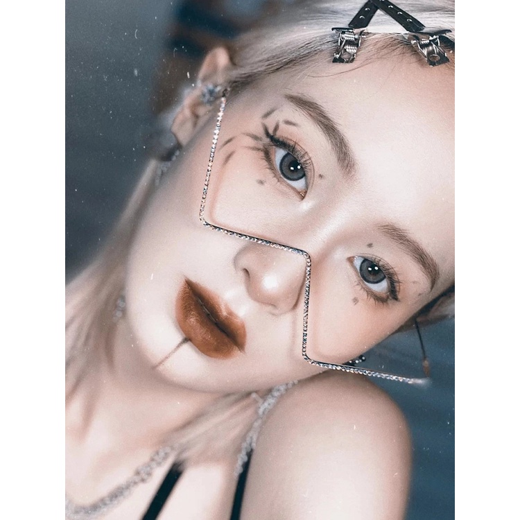 Mắt Kính Nửa Gọng Kim Loại Mềm Mại Phong Cách Nhật Bản Dùng Để Trang Trí Tiệc Cosplay