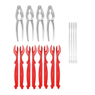 13pcs Professional Zinc Alloy Kitchen Ergonomic Crab Cracker Shellfish Lobster Picks Seafood Tool Set