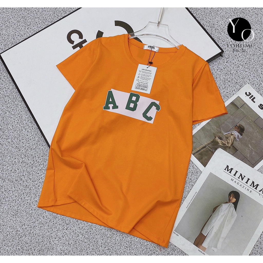 Áo thun thái nữ from vừa cổ tròn chất thun cotton thái mịn, mát, co dãn tốt, nhiều màu bao đẹp YOHOMI mã ABC