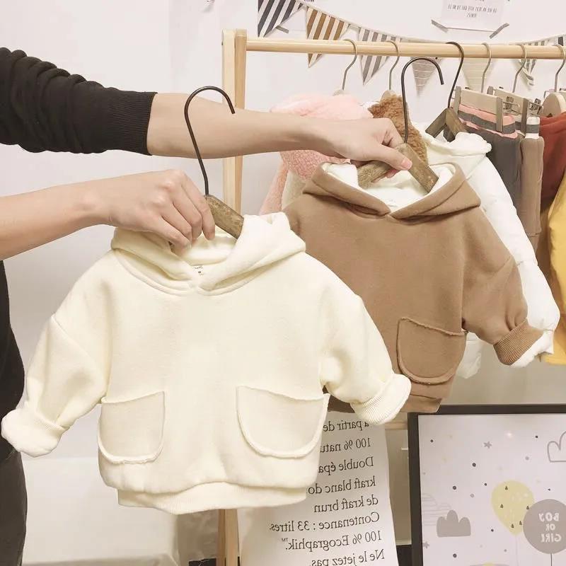 Áo nỉ bông hoodie dày ấm nhiều mẫu trẻ em 2022 Phong Cách Hàn Quốc Thời Trang Thu Đông Cho Bé