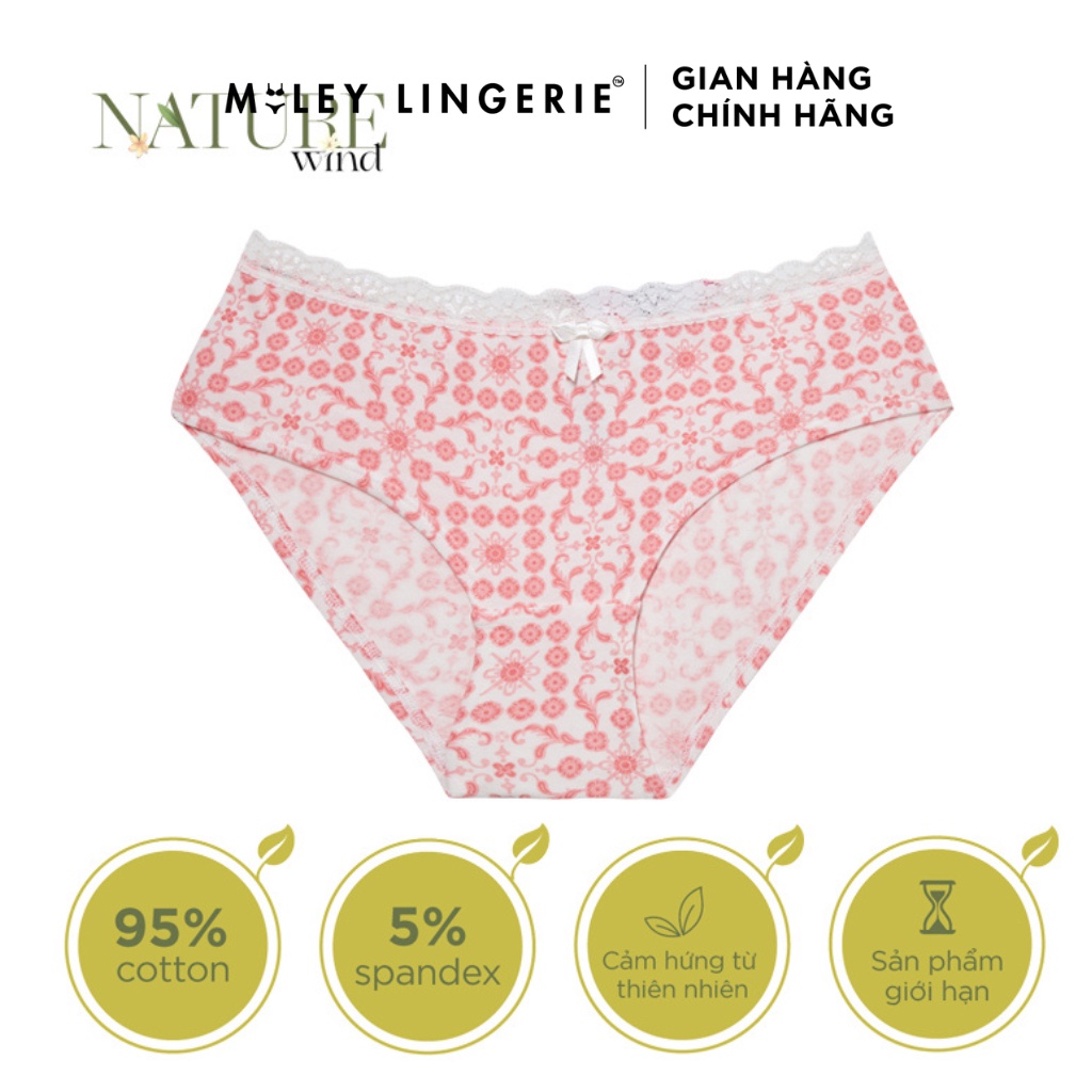 Combo 3 Quần Lót Cotton Lụa Phối Ren Over Size Miley Lingerie Nature Wind FCP11