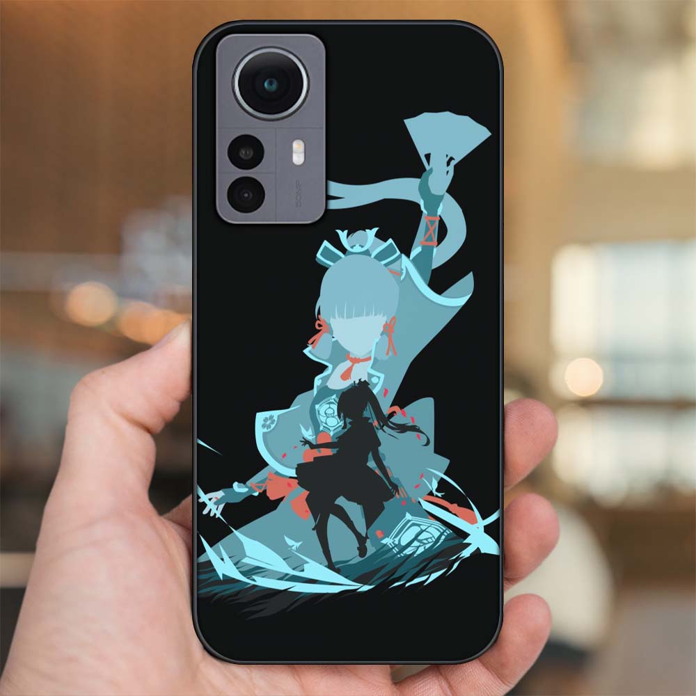 Ốp lưng Xiaomi 12 Pro 5G viền đen in hình Ayaka Genshin Impact