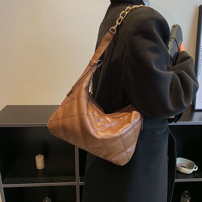 Túi Xách JASMIN NOIR Đeo Chéo Họa Tiết Sọc Caro Thời Trang Cho Nữ