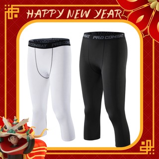 QUẦN PRO COMBAT 3/4 VÀ DÀI ĐEN TRƠN - TẬP GYM - CHƠI BÓNG RỔ - THỂ THAO