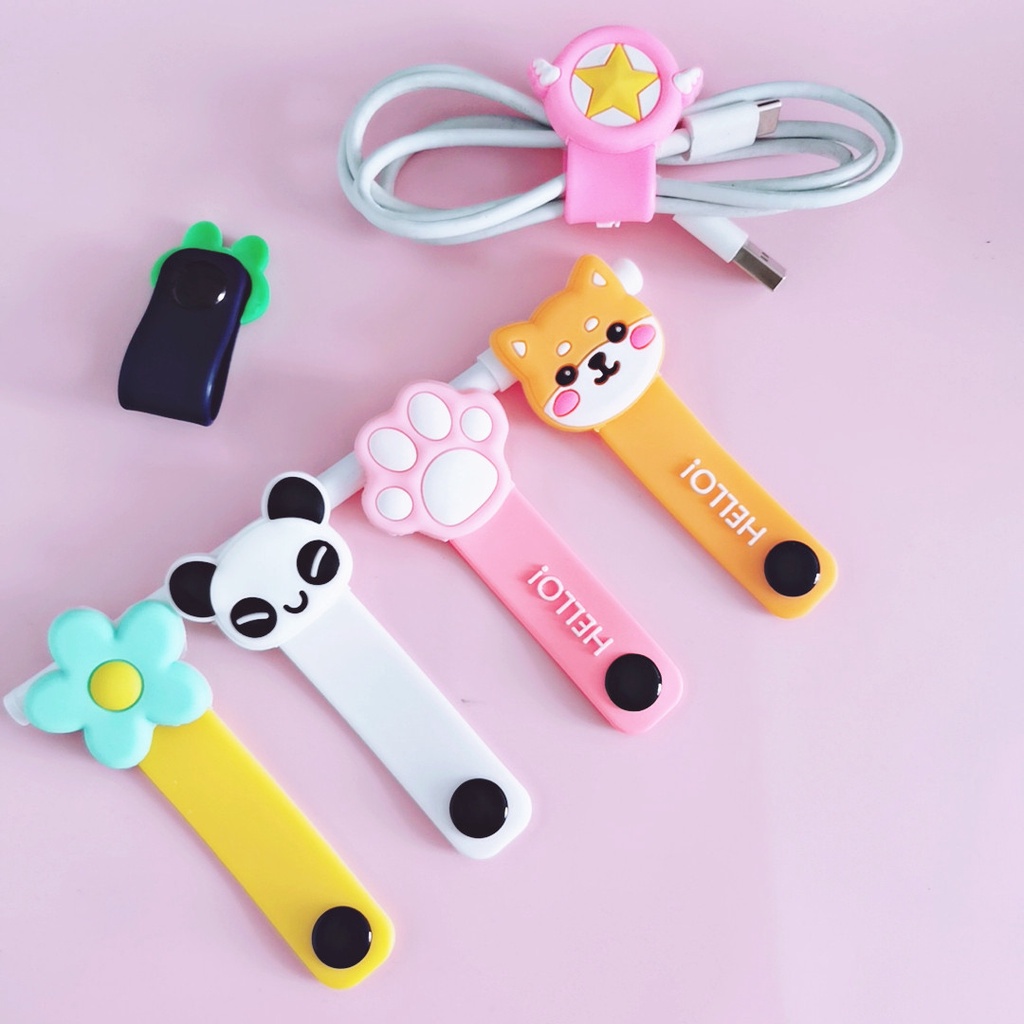 Dụng Cụ Quấn Dây Cáp Sạc / Tai Nghe Hình Hoạt Hình Sáng Tạo Dễ Thương