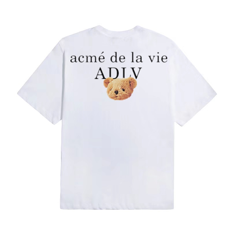 Áo Thun Cotton Tay Ngắn Dáng Rộng In Hình Chú Gấu May Mắn Thời Trang Cho Cặp Đôi