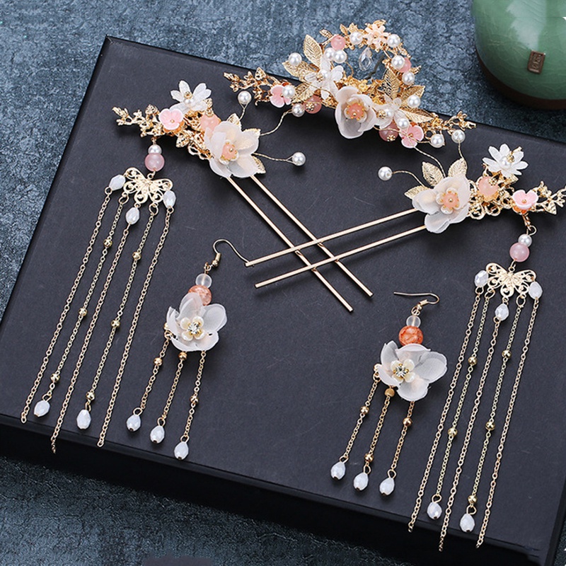 Trâm Cài Tóc Hình Vương Miện Phong Cách Trung Hoa Cổ Điển Cho Cô Dâu JP YKD