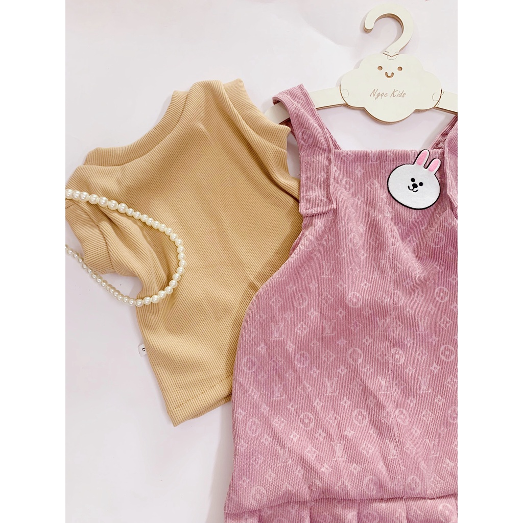 Ngọc Kids - Set áo + yếm nhung 6-18kg