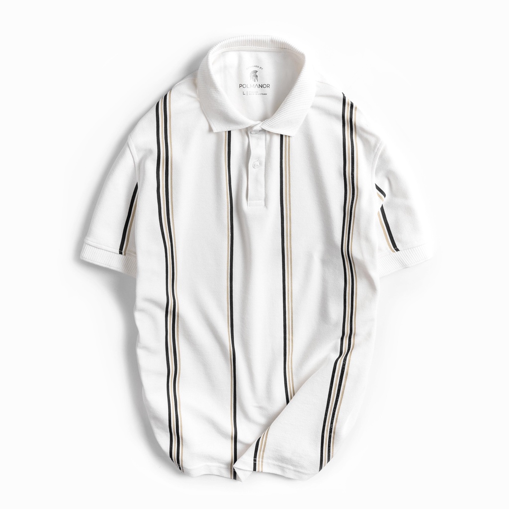 Áo Polo nam cổ bẻ in AGATI vải cá sấu cotton CMC, nam tính, thanh lịch, sang trọng - POLOMANOR