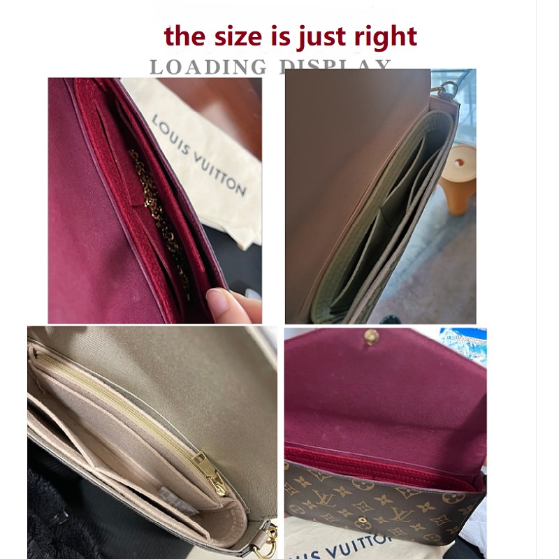 Lót túi form lv Felicie woc bag organiser insert Túi xách Trọn gói Túi mật Gói thu thập Túi dọn dẹp