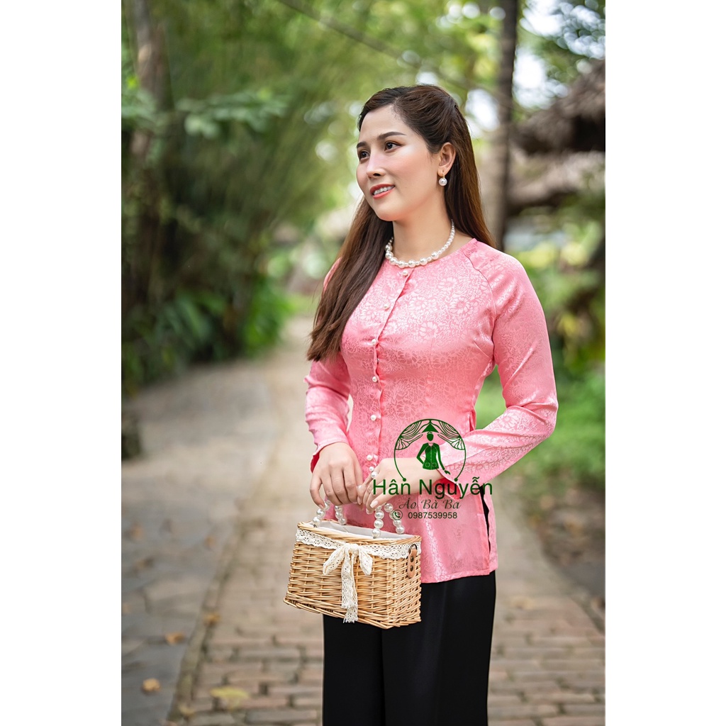 Áo Lẻ Bà Ba Gấm Cao Cấp - Hân Nguyễn Áo Bà Ba