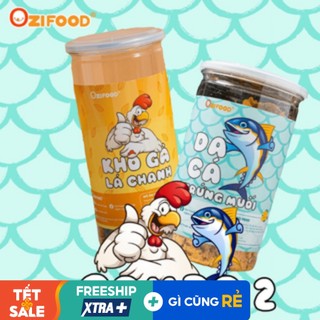 Combo khô gà lá chanh và da cá trứng muối shop đồ ăn vặt