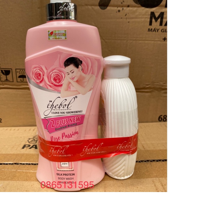 Sữa tắm hương hoa hồng em tắm anh yêu 650g tặng kèm như hình