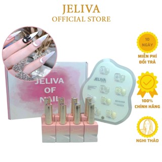 Set sơn gel trắng JELIVA 8 màu