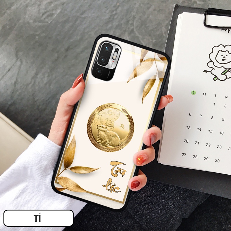 Ốp lưng kính 12 con giáp cho Xiaomi Redmi Note 10-5G