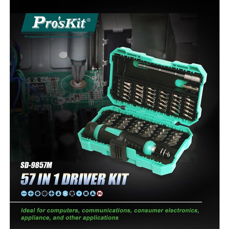 Bộ vít Pro'skit SD-9857M (57 in 1)