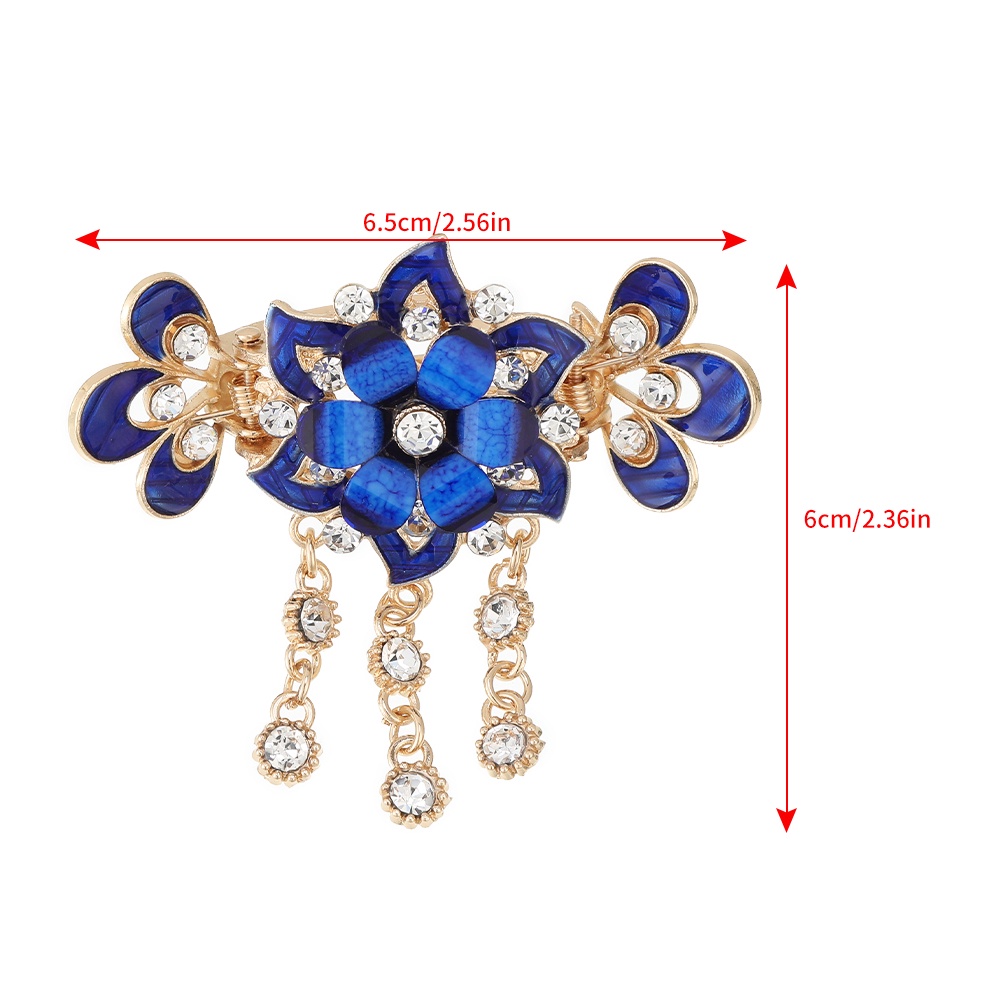 Kẹp tóc tua rua Haimeikang hình hoa bướm đính đá thời trang Hàn Quốc