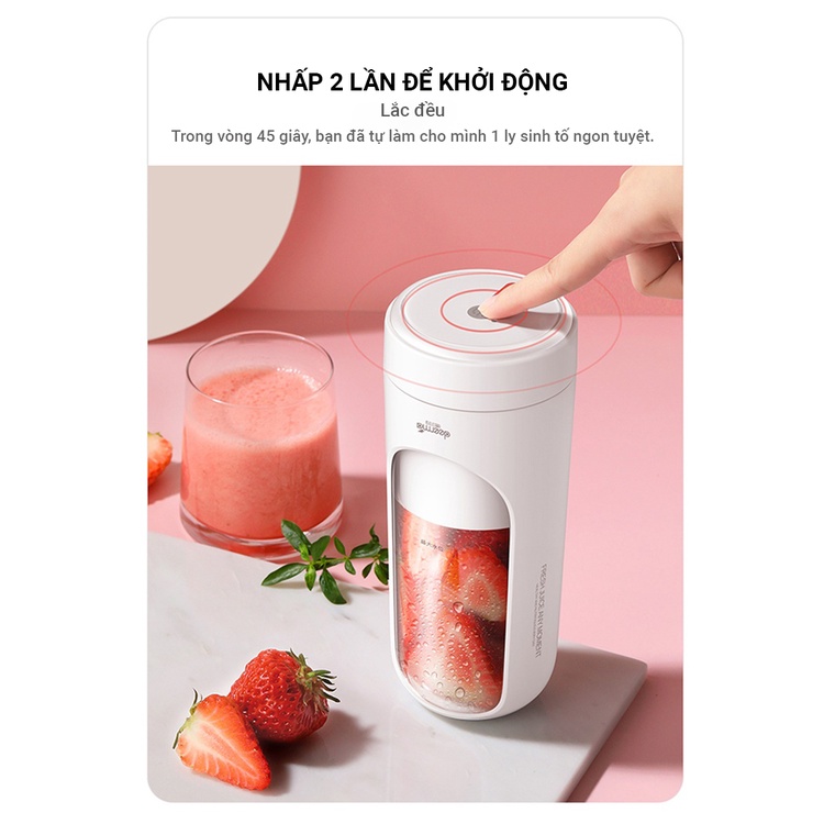Máy Xay Sinh Tố Cầm Tay Deerma NU30 Pin Sạc Cổng USB | Hàng Chính Hãng | Bảo Hành 6 Tháng | Mimax Store