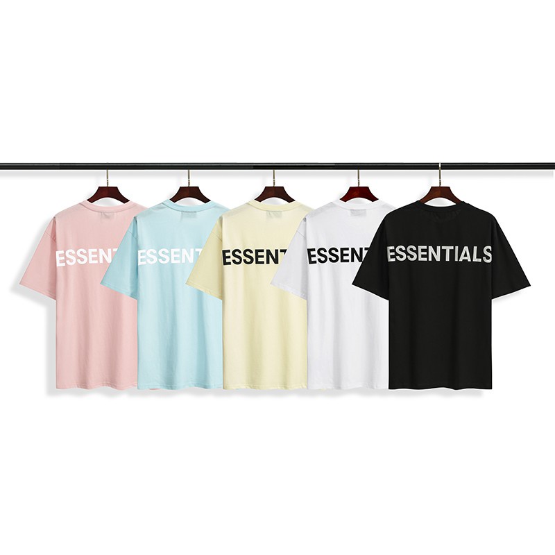 Áo Thun Tay Ngắn Cổ Tròn Oversized In Chữ Phản Quang Màu Trắng Đen / Xanh Dương / Hồng Cho Cặp Đôi