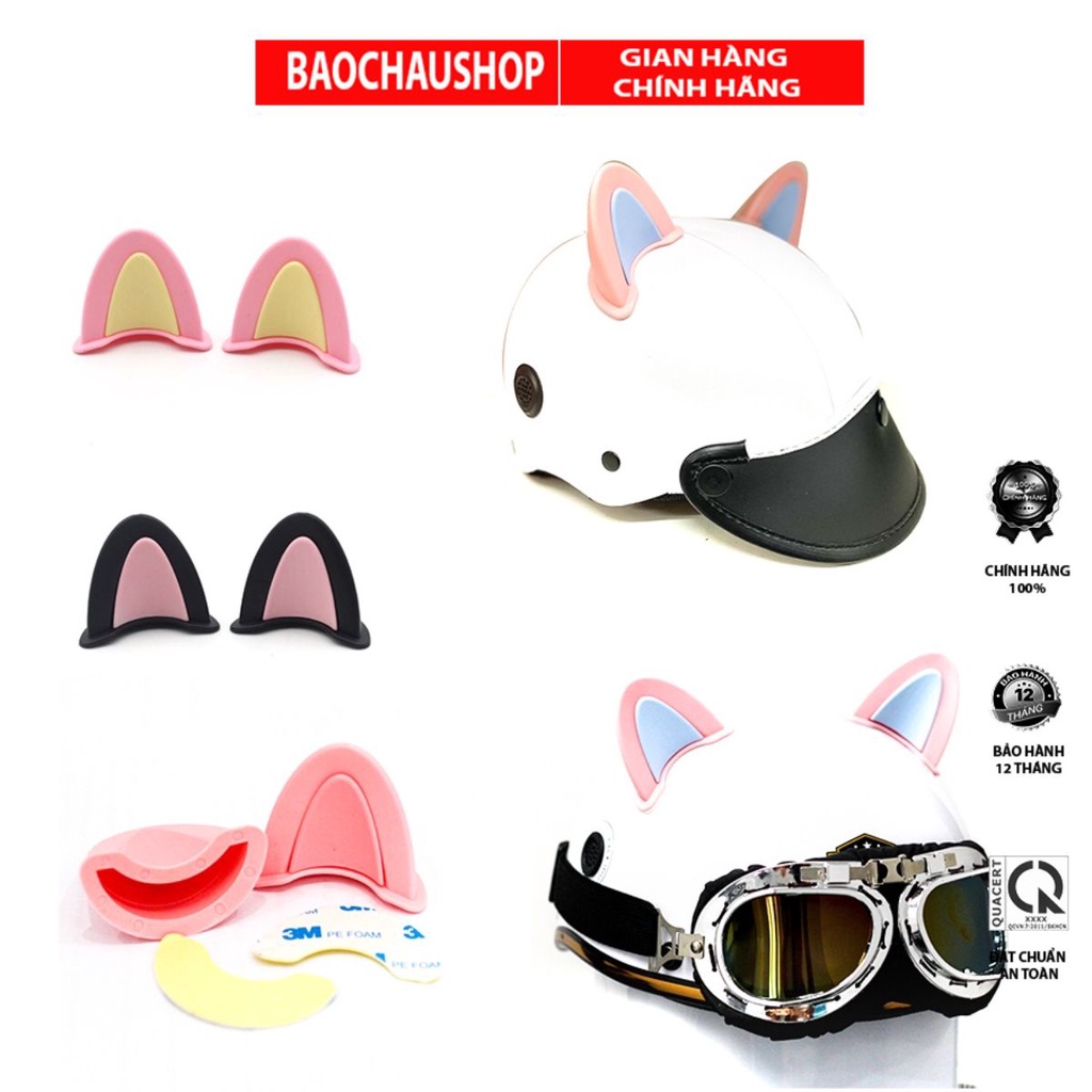 Tai mèo gắn nón bảo hiểm HP