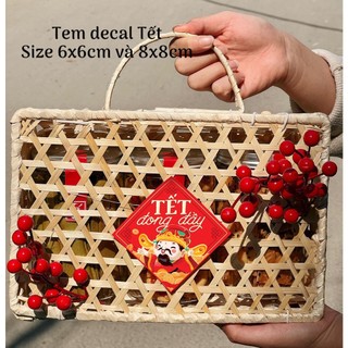 (TEM TẾT) SET 10 TEM DÁN TẾT SIZE 6 & 8 CM