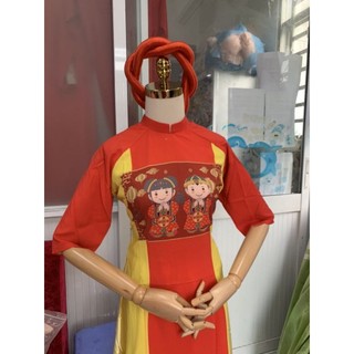 Áo dài chúc tết cách tân nữ