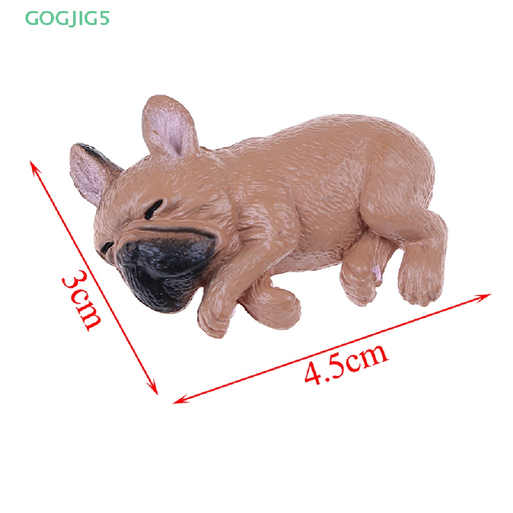 Đồ Chơi Mô Hình Chú Chó Bull Đang Ngủ Bằng pvc Làm Quà Tặng Cho Bé UOO