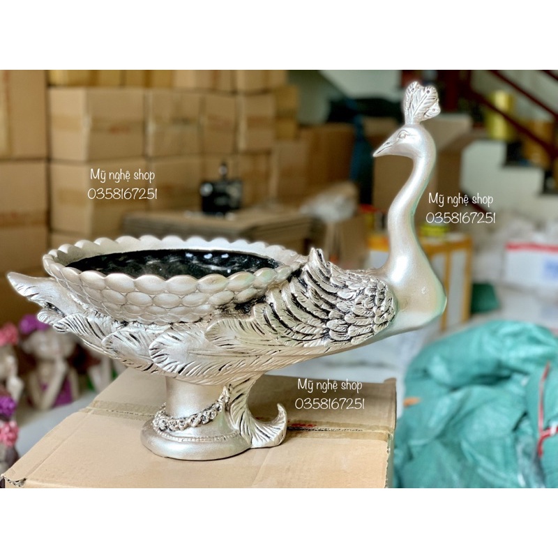 Bình hoa con công, chim công