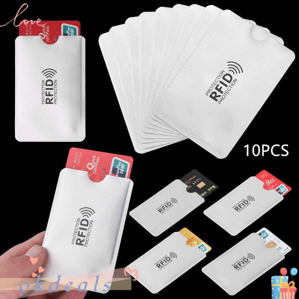 Bộ 10 Ví Đựng Thẻ Rfid Thông Minh Bằng Nhôm Chống Rfid