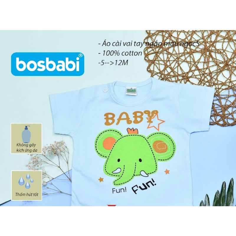 Áo cộc tay Bosbabi cho bé 5 đến 22kg